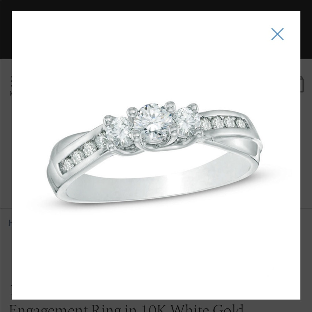1/2 CT Diamond Ring in White Gold